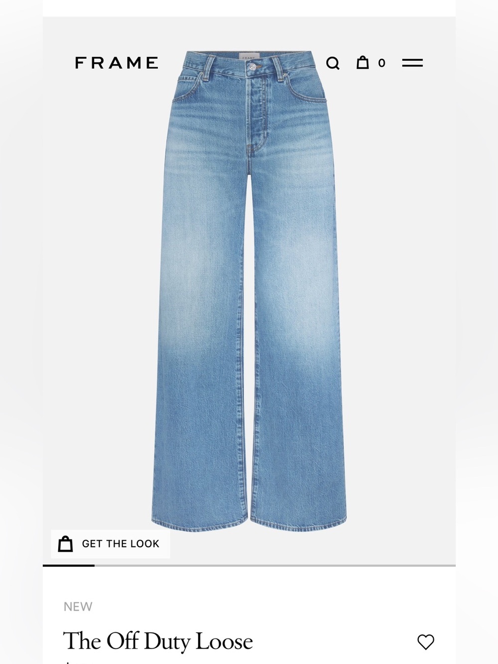 Frame Denim Off Duty Loose Flutter size 23